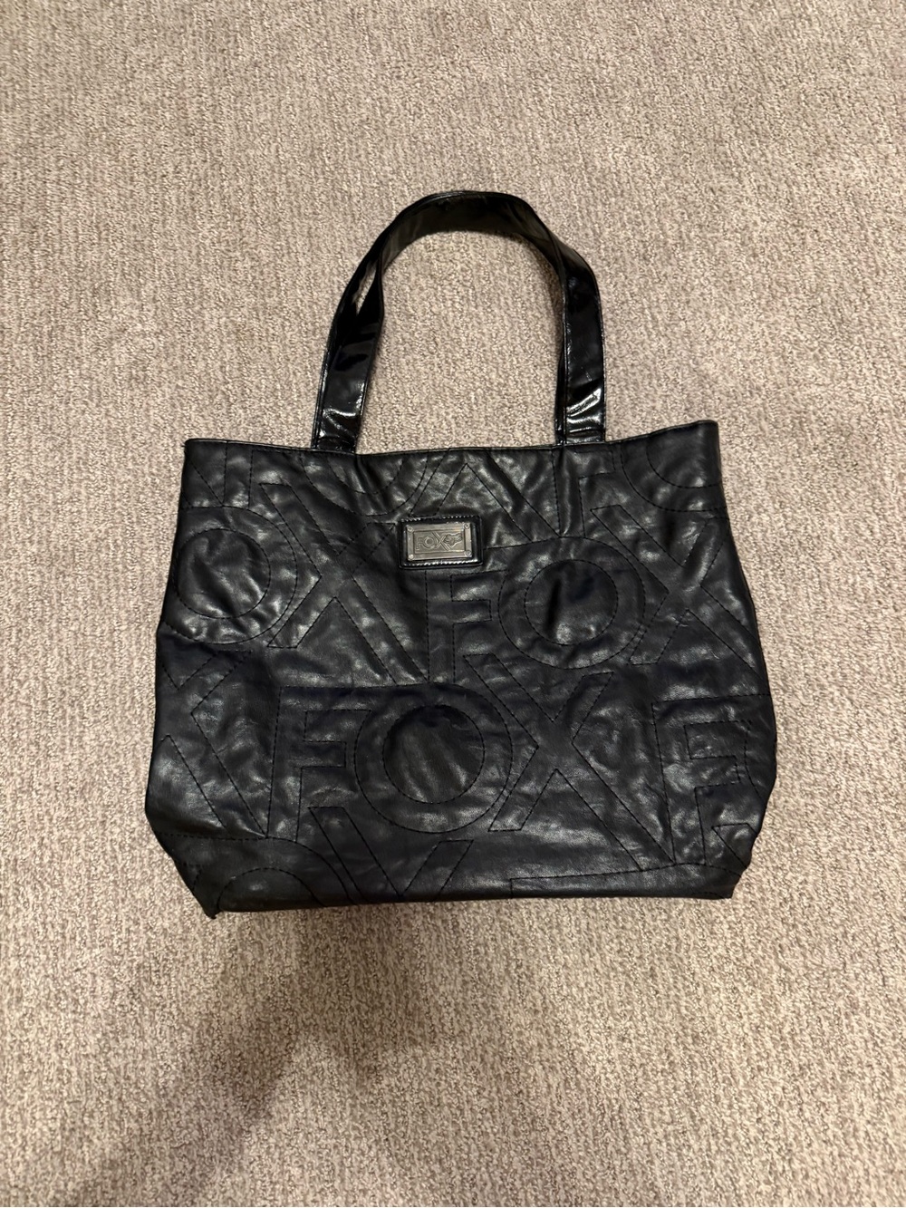 Fox Racing Black Quilted Logo Shoulder Bag